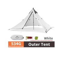 Mandotos Adventure Comfort camping tent set up outdoors, featuring durable fabric, mesh windows, and a spacious interior for outdoor camping.