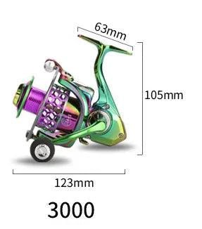 Mandotos AluSpin Reel Master fishing reel with metallic finish and ergonomic handle, designed for smooth casting and durability.