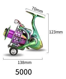 Mandotos AluSpin Reel Master fishing reel with sleek metallic finish and ergonomic handle for smooth casting and reeling.