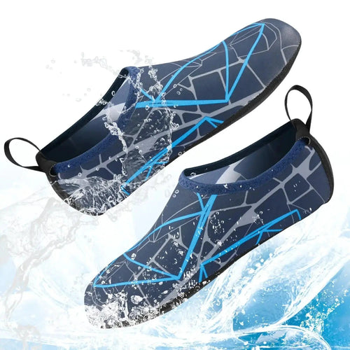 Mandotos AquaFlex unisex water shoes with quick-dry fabric, flexible sole, suitable for beach, yoga, and swimming activities.