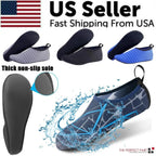 Mandotos AquaFlex unisex water shoes with quick-dry fabric, flexible sole, suitable for beach, yoga, and swimming activities.