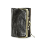 Mandotos authentic leather ladies' wallet with multiple card slots and a sleek design, showcasing high-quality craftsmanship.