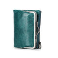 Mandotos authentic leather ladies' wallet with multiple card slots and a sleek design, showcasing high-quality craftsmanship.