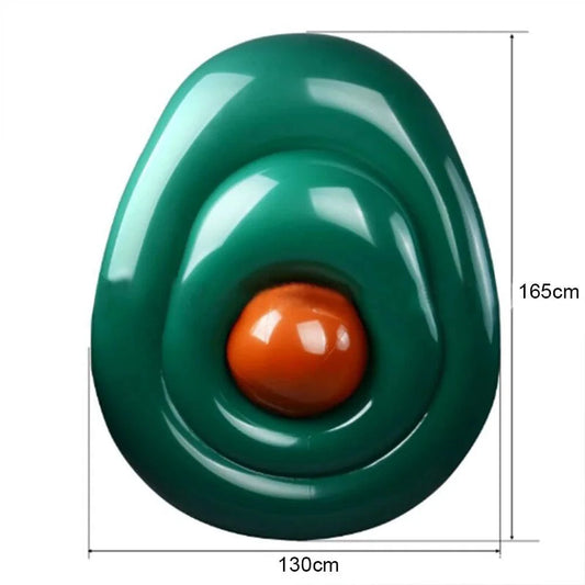 Mandotos avocado-shaped inflatable pool with green and brown design, perfect for fun outdoor water play