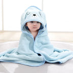 Mandotos baby hooded bath towel with cartoon animal design, soft, warm towel blanket for newborns and toddlers, boys and girls.
