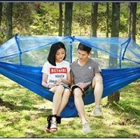 Mandotos bug-free camp hammock for two with mosquito protection, ideal for outdoor relaxation and camping adventures.