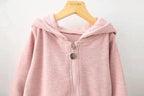 Mandotos Bunny Ear Baby Onesies featuring adorable bunny ear hood and soft fabric, perfect for infants and cute everyday wear.