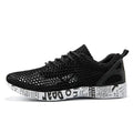 Mandotos casual men's breathable sneakers with hollow lace-up design and stylish board shoe look.