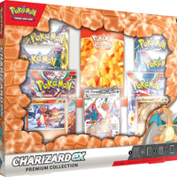 Mandotos Charizard EX Darkness Mastery Set with Charizard figure, cards, and accessories for Pokémon fans.
