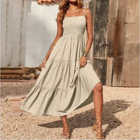 Mandotos chic chiffon layered swing dress with flowing fabric and elegant design, perfect for stylish casual or semi-formal occasions.