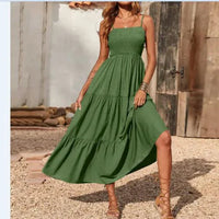 Mandotos chic chiffon layered swing dress featuring flowing fabric and stylish design, perfect for casual or semi-formal occasions.
