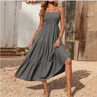 Mandotos chic chiffon layered swing dress with flowing fabric and elegant design, perfect for stylish casual or semi-formal occasions.