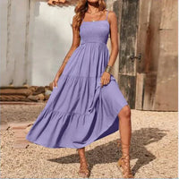 Mandotos chic chiffon layered swing dress with flowing fabric and stylish design, perfect for elegant occasions.