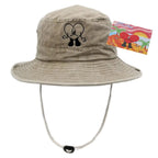 Mandotos chic embroidered travel hat with stylish design and breathable fabric, perfect for sunny outdoor adventures.