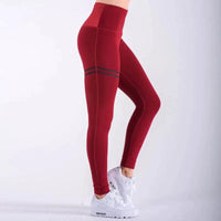 Mandotos chic gold print leggings with stylish gold pattern, stretchy fabric, and comfortable fit for casual or athletic wear.