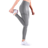 Mandotos chic gold print leggings featuring a stylish gold pattern on black fabric, designed for fashion and comfort.