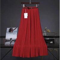 Mandotos chic and grace pleated chiffon skirt with flowing fabric and elegant design, perfect for effortless style.