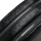 Mandotos chic leather circle purse with a sleek design and adjustable strap, perfect for stylish everyday carry.