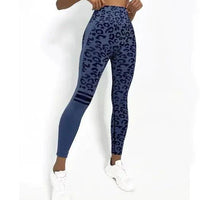 Mandotos chic leopard print high-rise yoga tights designed for comfort and style, featuring a fitted, stretchy fabric.