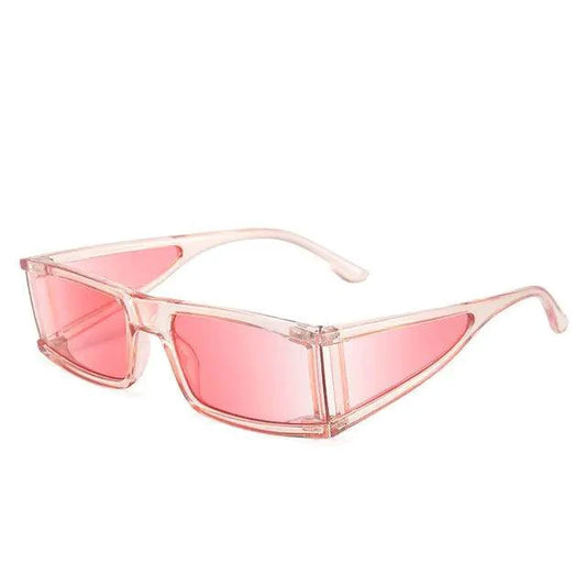 Mandotos chic retro rectangle sunglasses with black frames and tinted lenses, stylish eyewear for a vintage-inspired look.