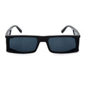 Mandotos chic retro rectangle sunglasses with black frames and tinted lenses, stylish accessory for a trendy look.