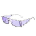 Mandotos chic retro rectangle sunglasses with black frames and tinted lenses, stylish and vintage-inspired eyewear.