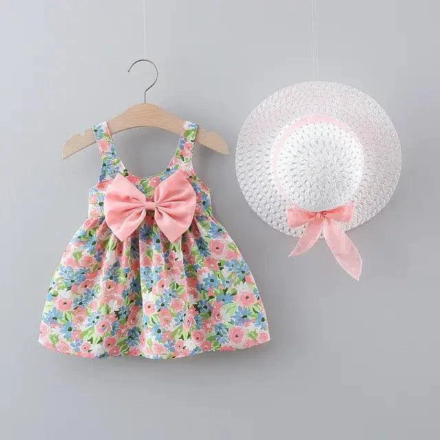 Mandotos toddler girl summer duo dresses featuring light, breathable fabrics and colorful patterns for warm weather wear.