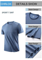 Mandotos men's quick dry running T-shirt in size M, breathable outdoor sports tee ideal for hiking, fishing, and summer activities.