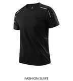 Mandotos men's quick dry running T-shirt in size M, breathable outdoor sports tee suitable for hiking, fishing, and summer activities.