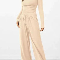 Mandotos City Comfort Asymmetrical Ensemble featuring a stylish top and matching bottoms, perfect for casual wear.