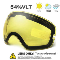 Mandotos ClearView anti-fog ski goggles with adjustable strap and panoramic lens for clear winter sports vision