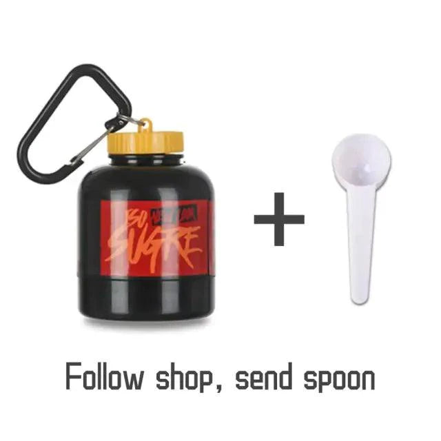 Mandotos Compact Nutrition Flask in black with a screw-on lid and ergonomic design for easy hydration and nutrition on the go.