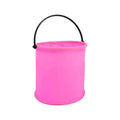 Mandotos Compact Seaside Bucket in bright blue with a handle, perfect for kids’ beach and sand play.