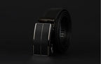 Mandotos contemporary leather belt with sleek design and metal buckle, ideal for stylish casual or formal wear.