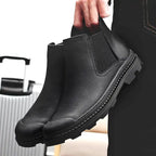 Comfortable MANDOTOS cozy leather footwear with soft leather upper and durable sole, perfect for casual wear.