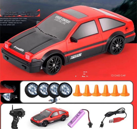 Mandotos 2.4G 4WD RC Drift Car GTR model AE86 toy remote control racing car for children