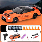 Mandotos 2.4G 4WD RC Drift Car GTR AE86 model remote control racing car for children, toy vehicle for Christmas gifts