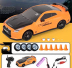 Mandotos 2.4G 4WD RC Drift Car GTR AE86 model toy car for remote control racing, suitable for children and Christmas gifts.