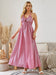 Mandotos bohemian halter maxi dress for women, sleeveless and flowy, perfect for summer beachwear.