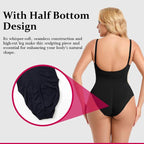Mandotos seamless boyshorts shapewear bodysuit for women, plus size, slimming faja, and sculpting body shaper with a smooth fit.
