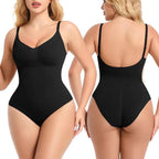 Mandotos seamless boyshorts shapewear bodysuit with slimming and sculpting features, designed for plus size women.