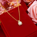 Mandotos fashion jewelry set with zircon gem necklace, matching earrings, and ring displayed on a white background.