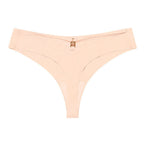Mandotos Ice Silk G-String Thong Set for Women, seamless low-waist lingerie with hollow-out T-back design, confidently sexy.