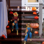 Light-up guitarist skeleton Halloween decoration by MANDOTOS, featuring a spooky skeleton playing guitar, ideal for Halloween décor.