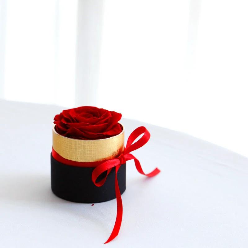 Mandotos preserved real roses in a box set, ideal for romantic Valentine's Day gift, showcasing elegant, long-lasting flowers.