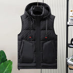 Mandotos thick cotton down vest in a new coat style, featuring a warm, insulated design perfect for cold weather.