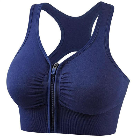 Plus size MANDOTOS shockproof push-up sports bra for running, yoga, and fitness with supportive, comfortable design.