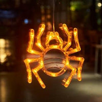 Mandotos Halloween LED window lights featuring spooky pumpkin, spider, and ghost designs for festive holiday decor.