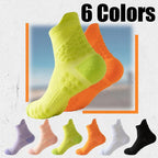 Mandotos TrailBliss women's crew socks, 6 pairs, cushioned, breathable, anti-odor, suitable for hiking, running, cycling, and fitness activities.