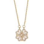 Mandotos Four-leaf Clover titanium steel necklace with non-fading, light luxury design, showcasing a delicate charm on a chain.
